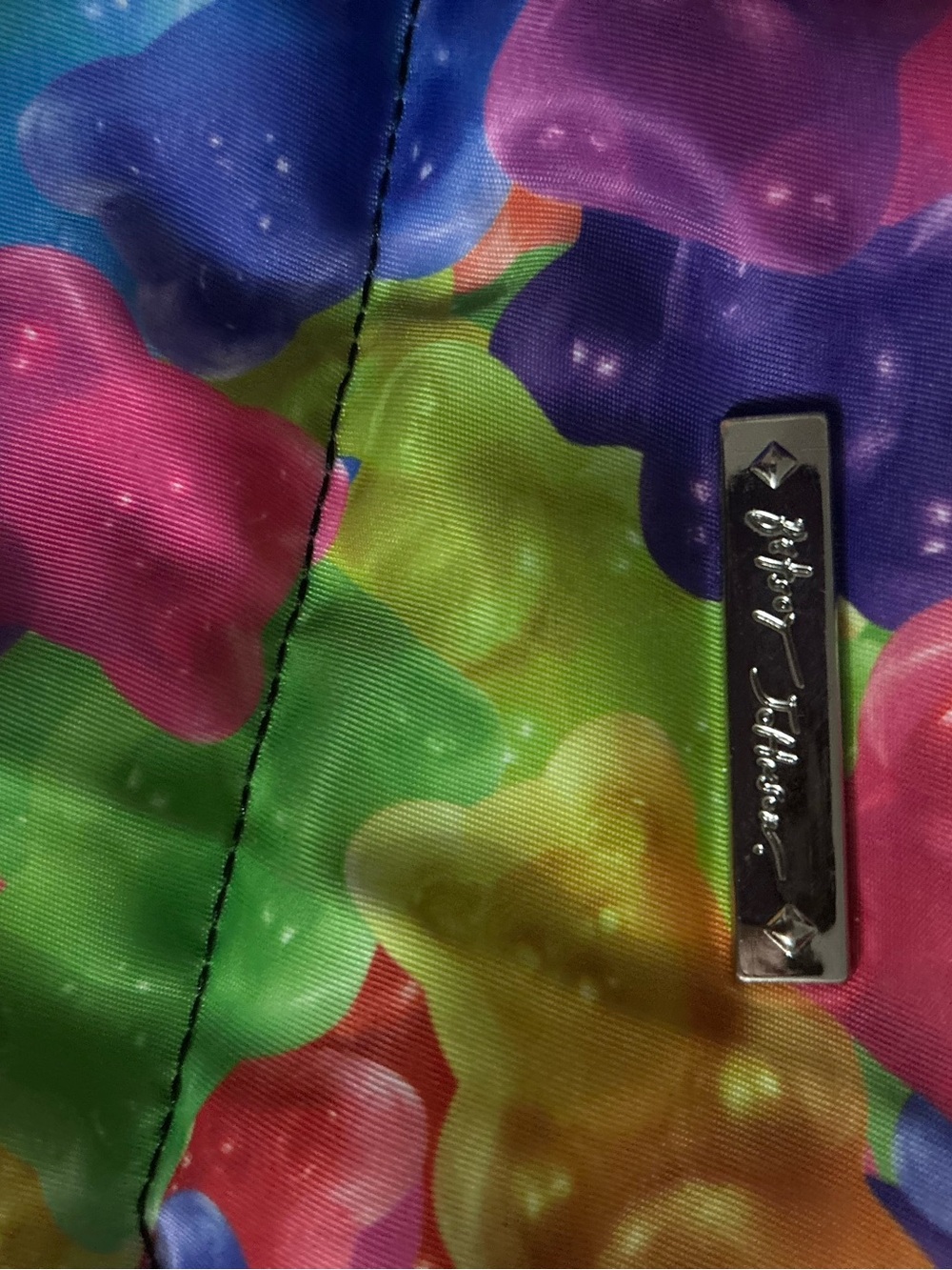Betsey Johnson Multicolor Gummy Bear Print Quilted Tote - Picture 4 of 6